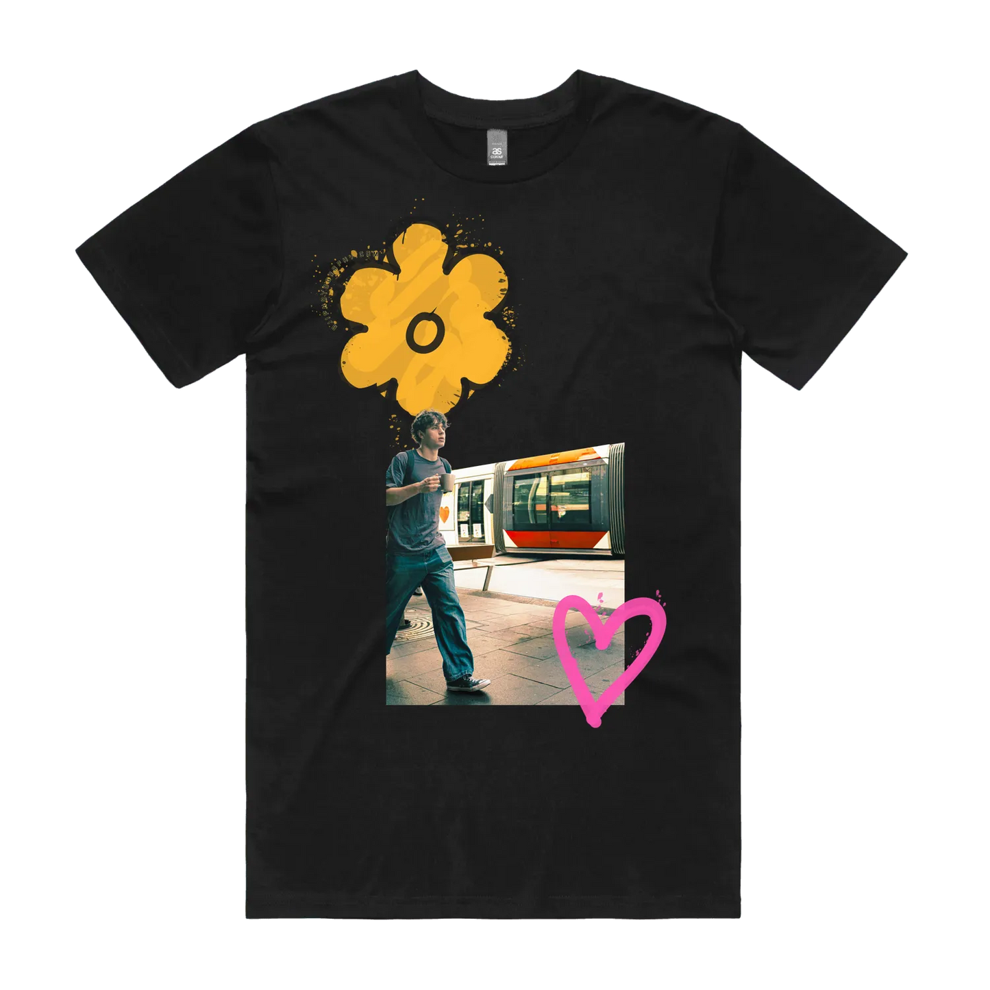 Black front flat lay