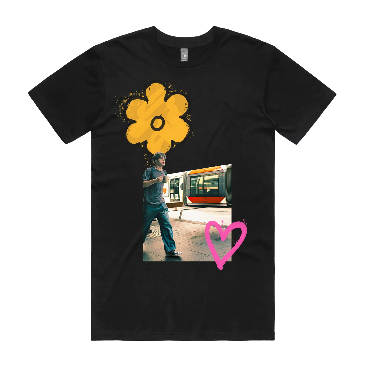 Black front flat lay