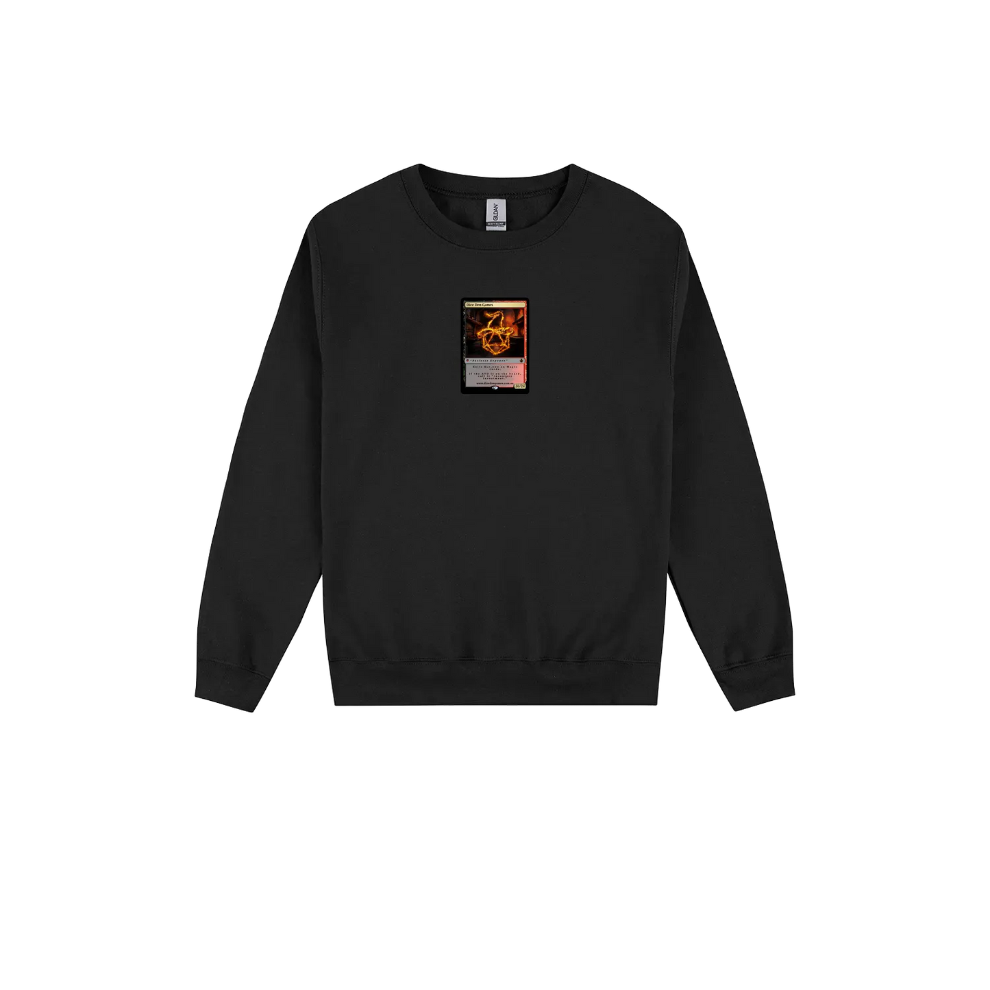 Black front flat lay